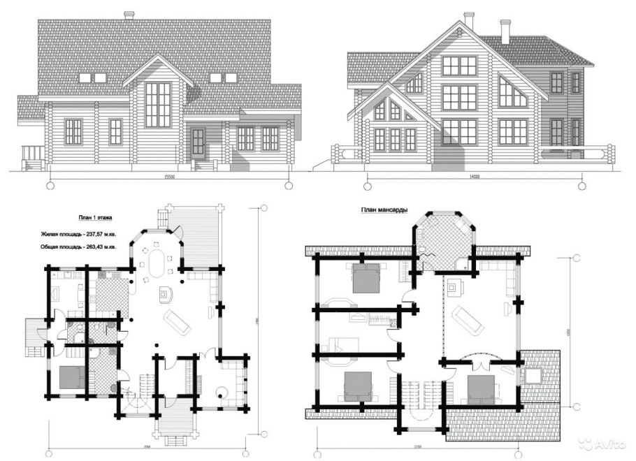 Планировка большого дома