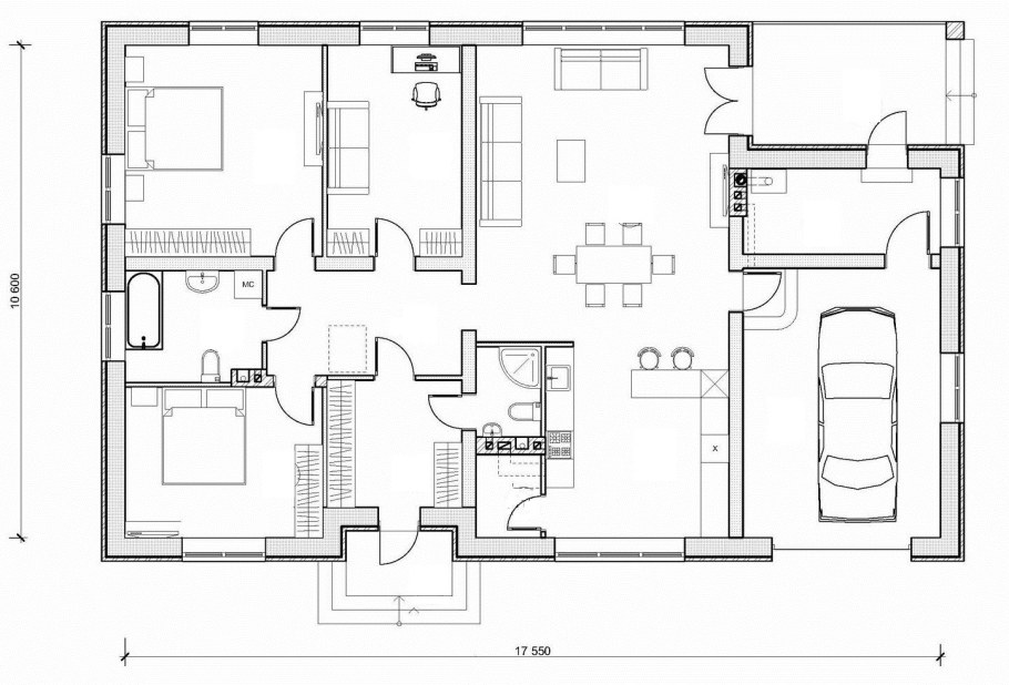 Двухэтажный дом проект план