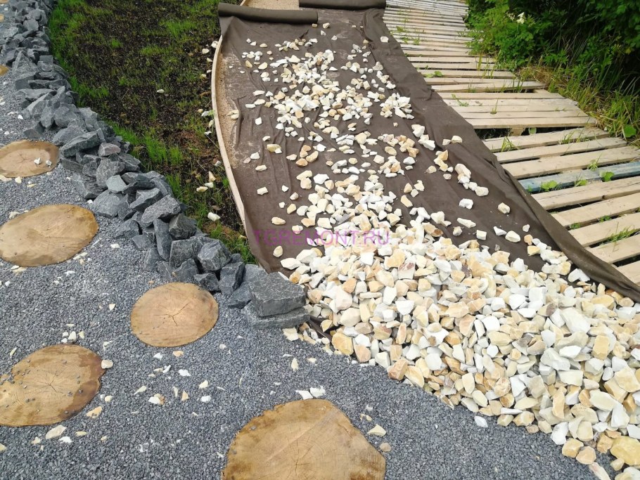 Дорожка из спилов