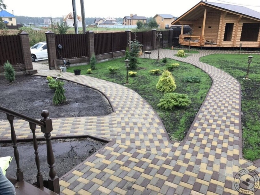 Благоустройство территории тротуарная плитка
