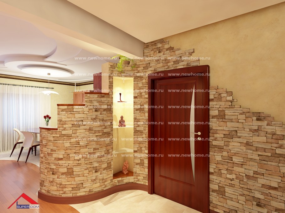 Отделочный камень в интерьере