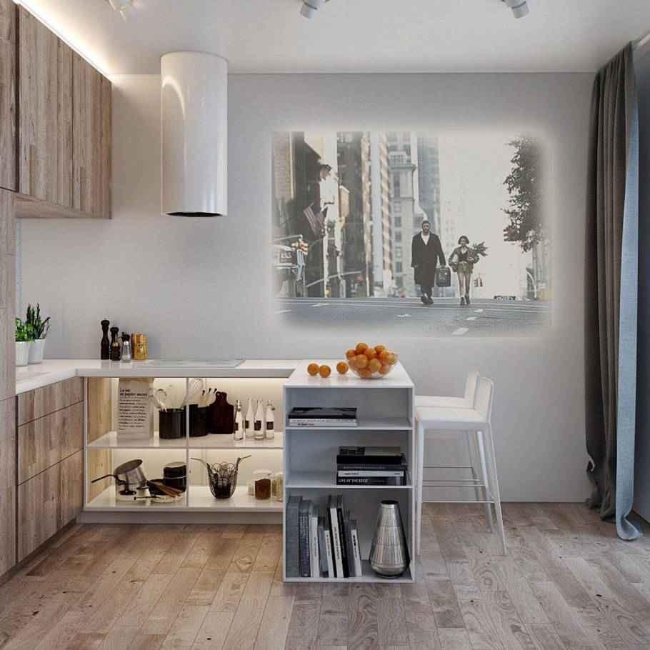 Интерьер квартиры студии 32 кв м