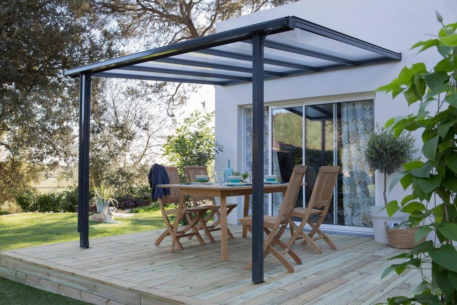 Терраса с поликарбонатной крышей