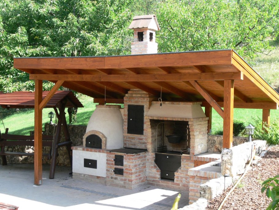 Барбекю пергола лофт