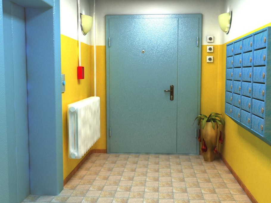 Перегородка в тамбуре подъезда