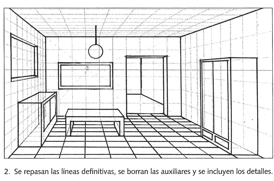 Скетч интерьера фронтальная перспектива