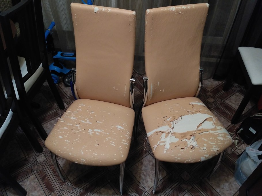 Перетянут старое ь кресло