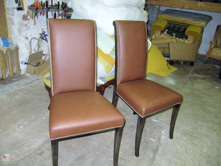 Перетяжка стульев до и после