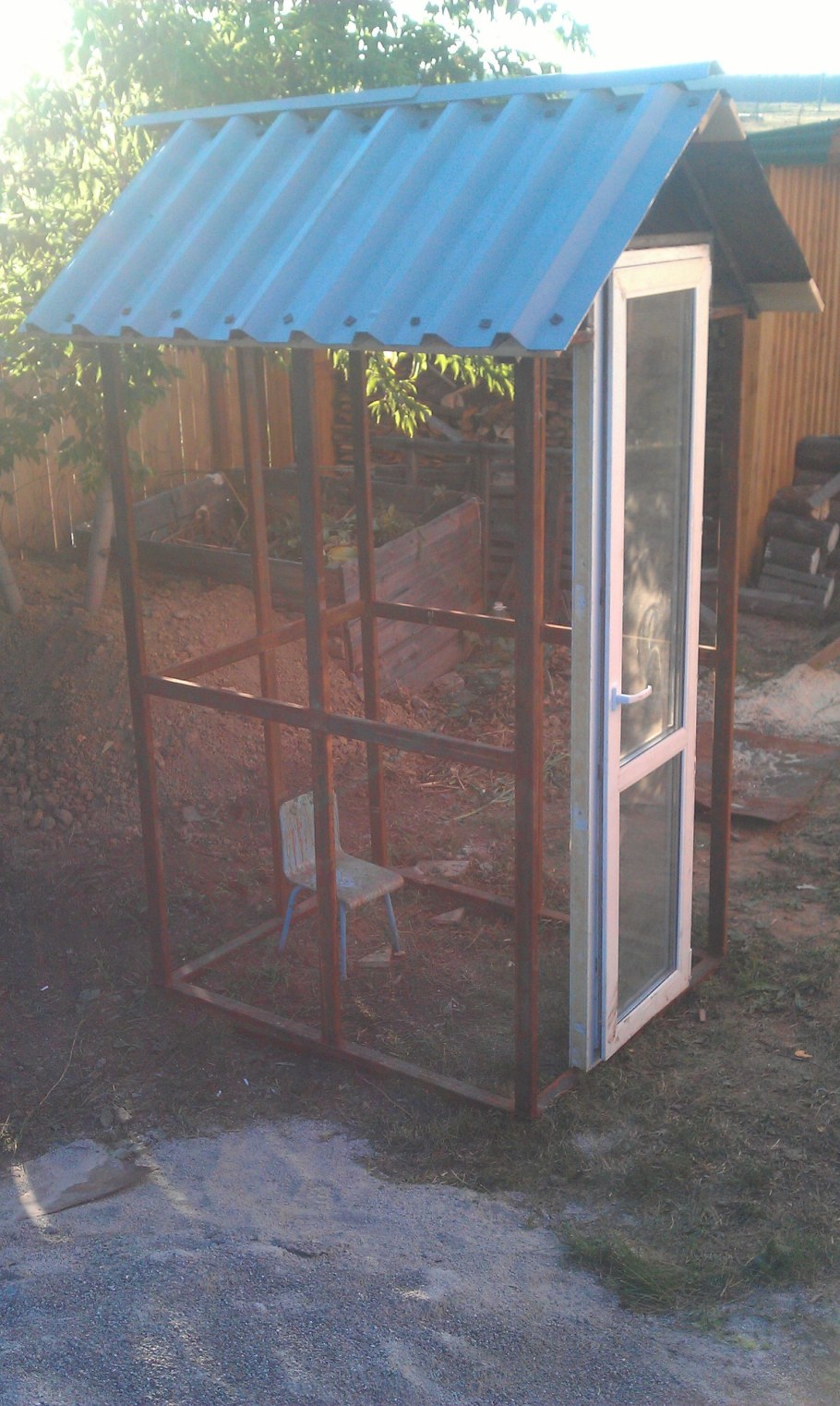 Туалет из профильной трубы