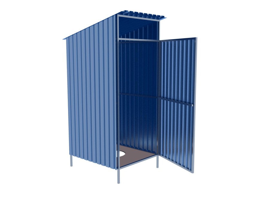 Туалетная кабина металлическая 1,5х2х2,2м