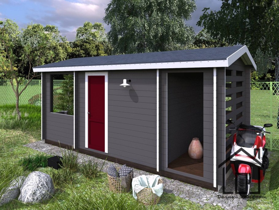 Хозблок 3 в1 душ туалет и сарай