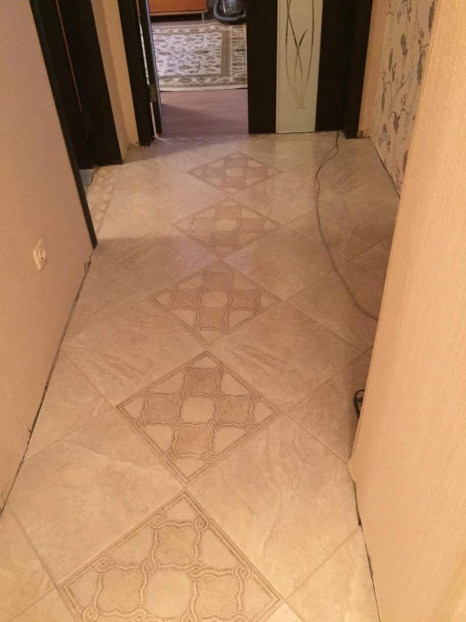 Плитка напольная по диагонали