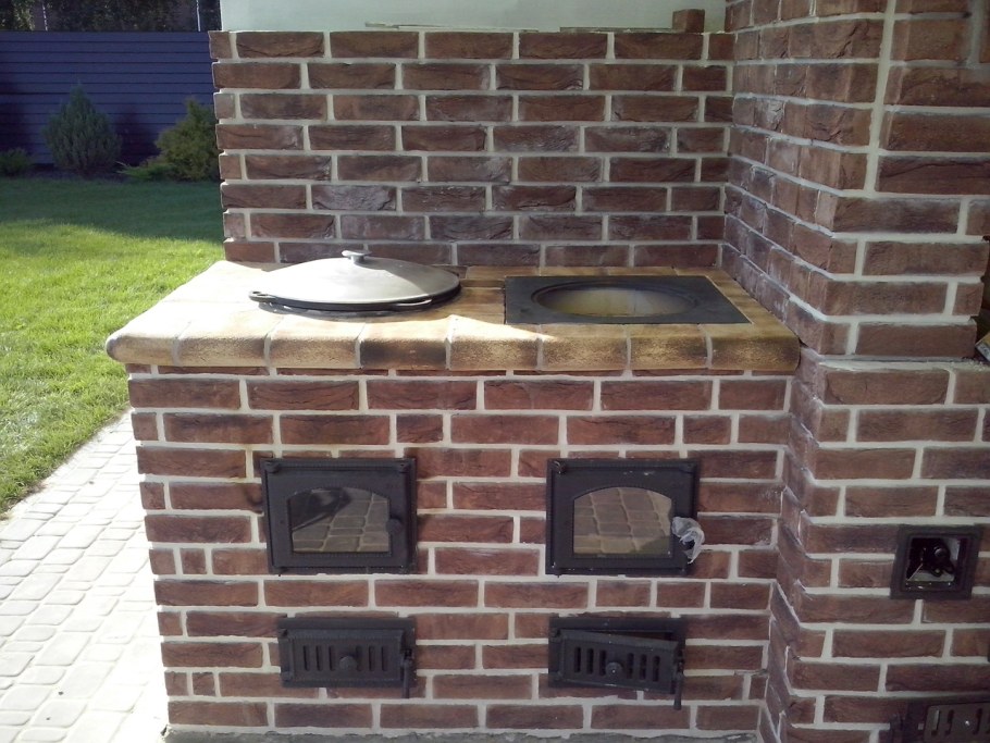 Кирпичная печь для казана