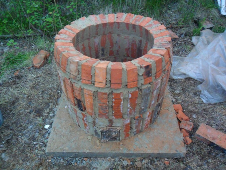 Печка под казан из кирпича