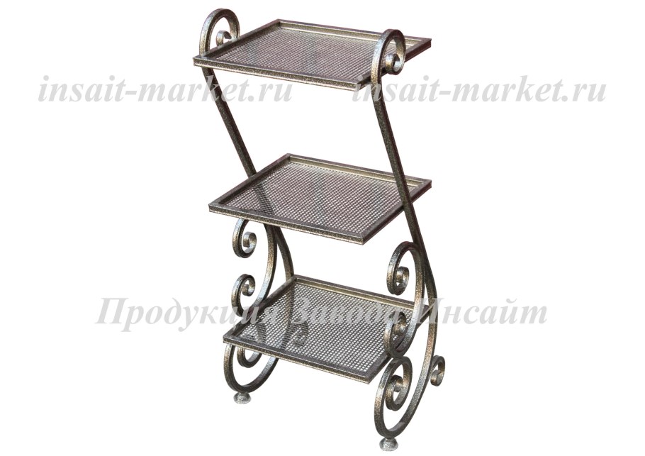 Угловая кованая Этажерка