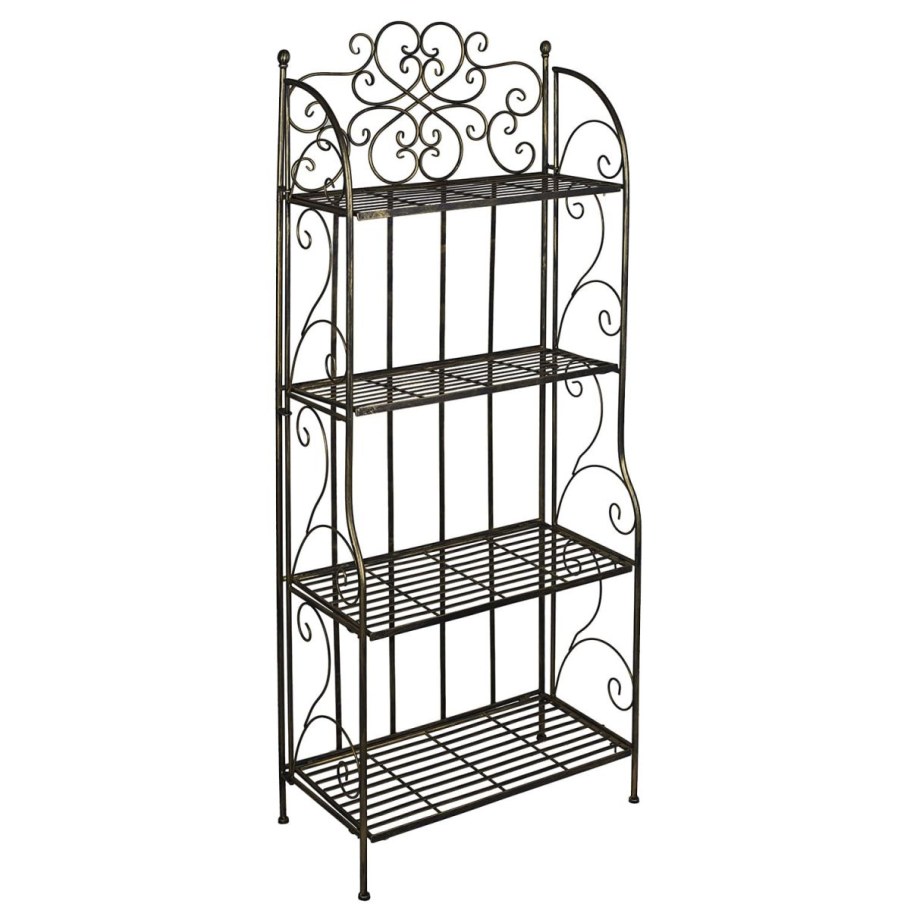 Этажерка четырехэтажная узор, цвет: бронза sw130199br