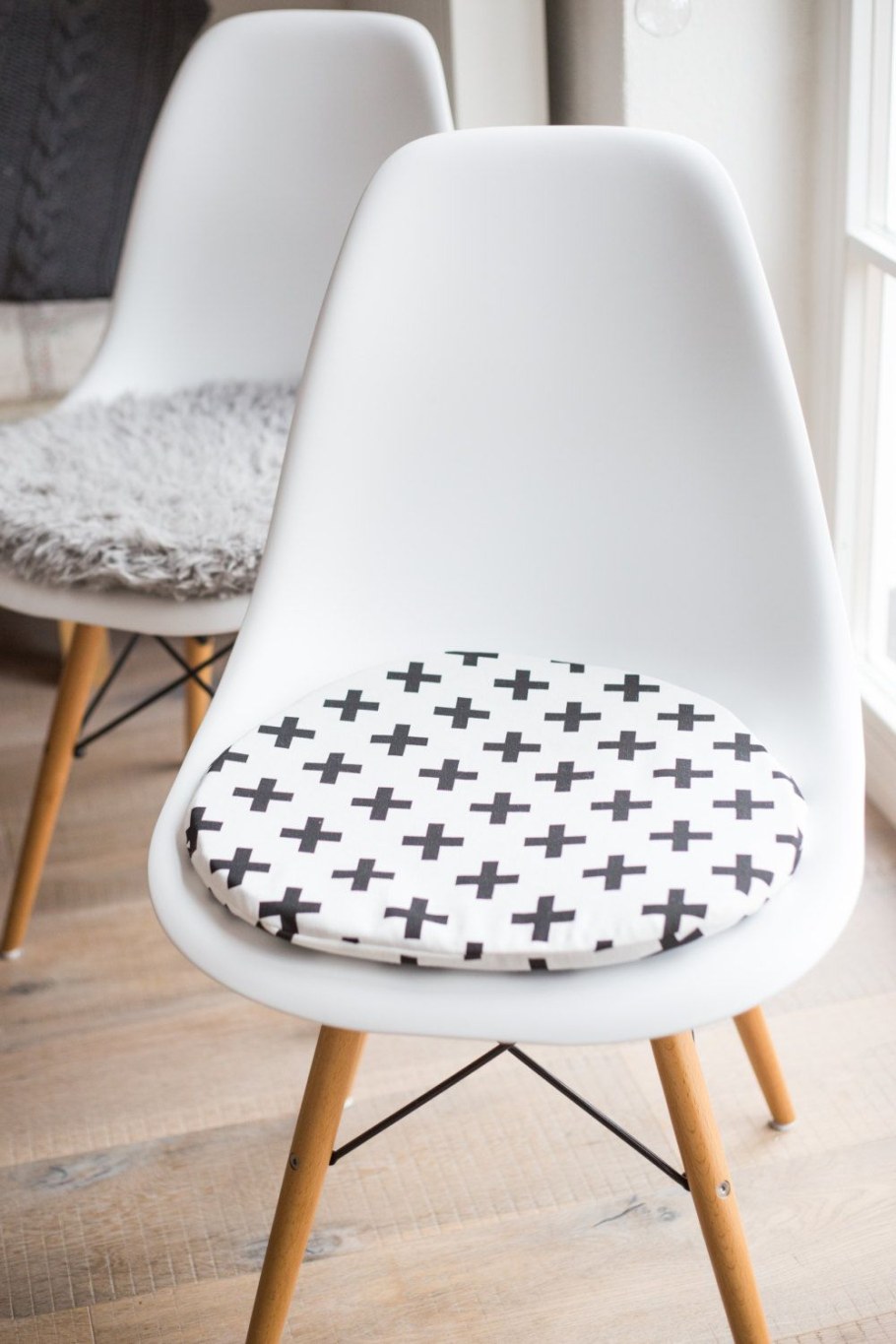 Подушка на стул круглая