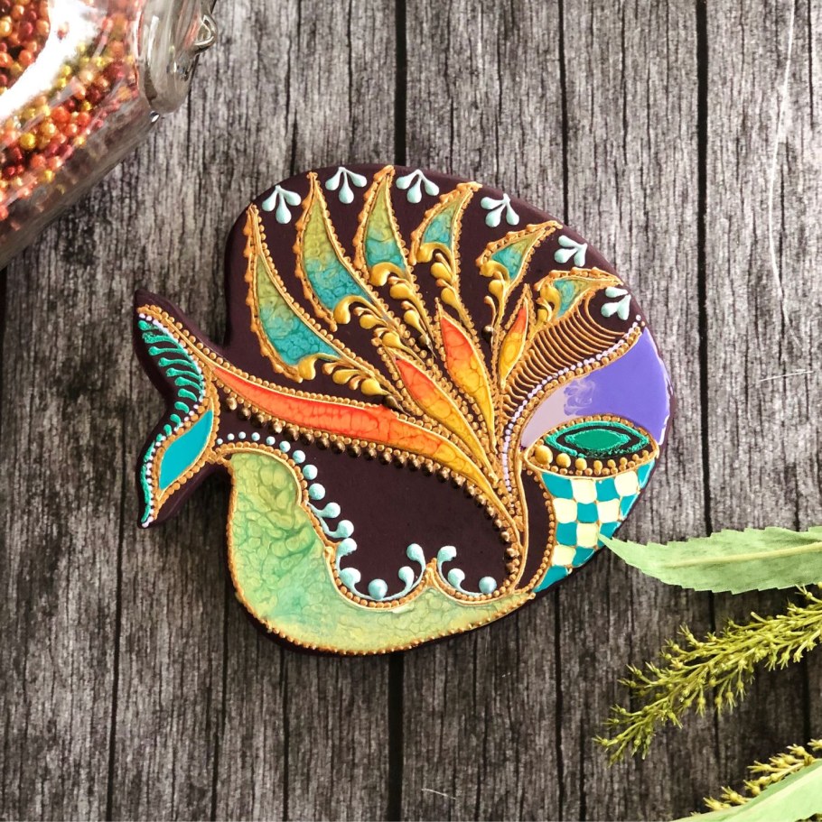 Декор на стену Fish Gold