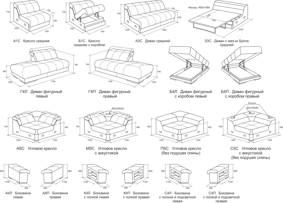 Диван Сиэтл угловой 8 марта схема сборки