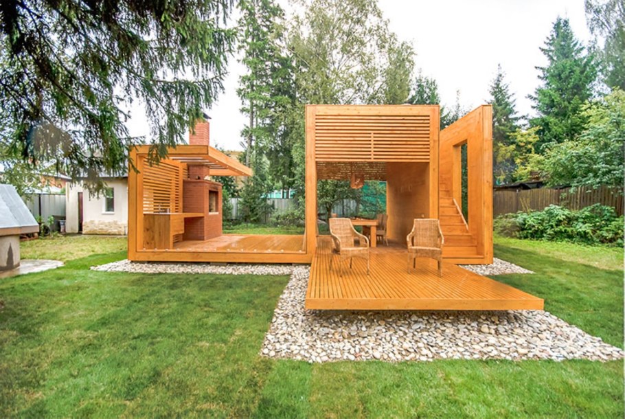 Патио деревянный настил