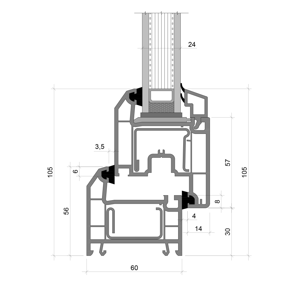 Профиль Рехау блиц 60