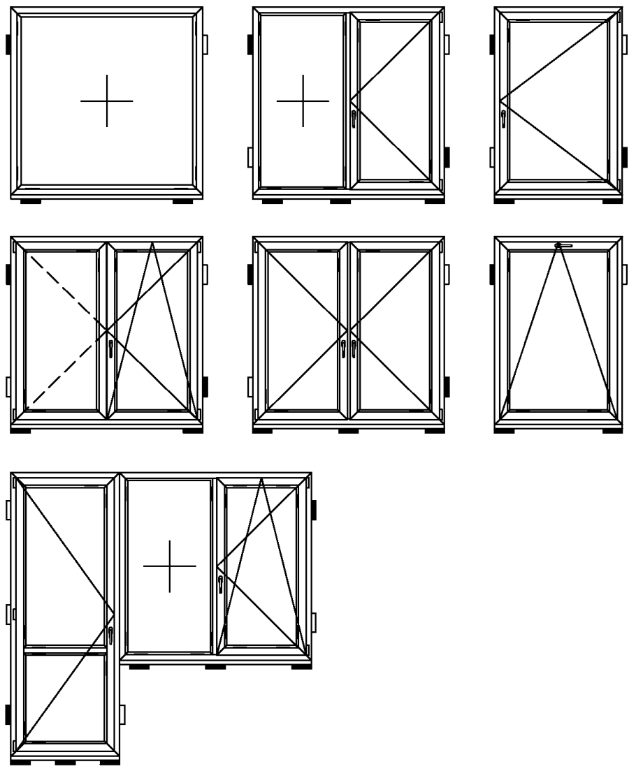 Чертеж окон ПВХ