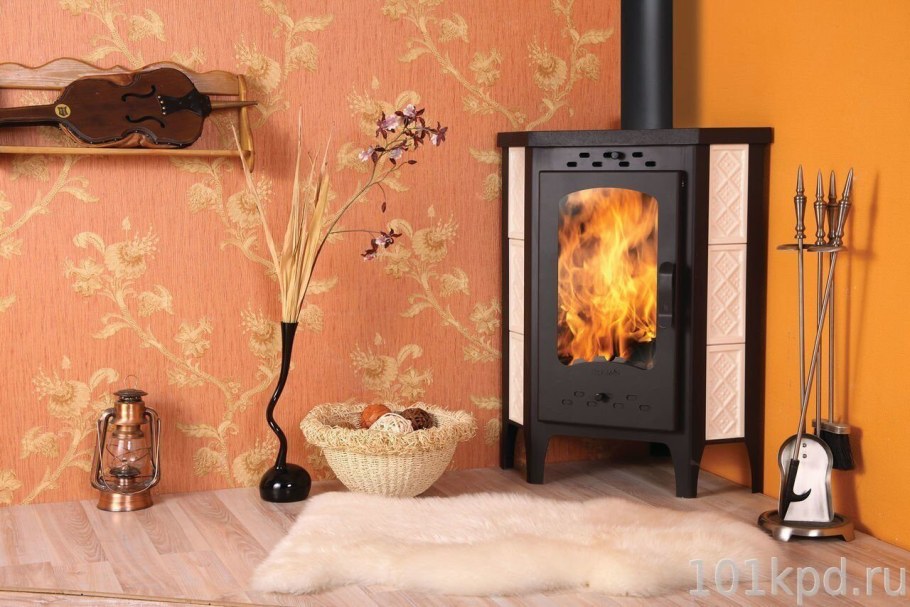 Чугунная печь с теплообменником Бавария