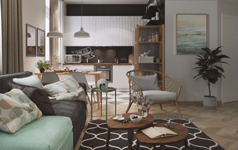 Кухня гостиная в сталинке