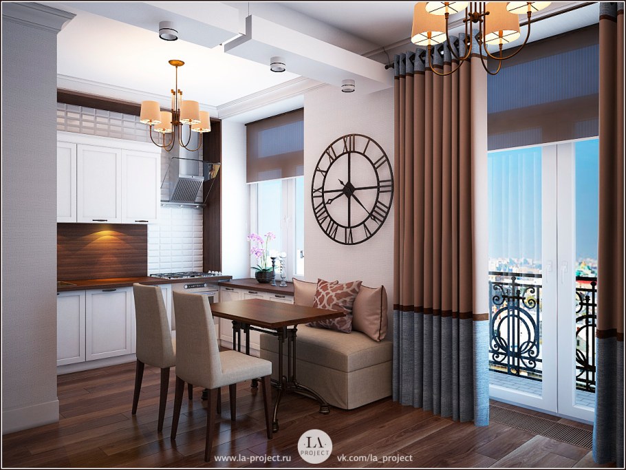 Кухня гостиная в сталинке