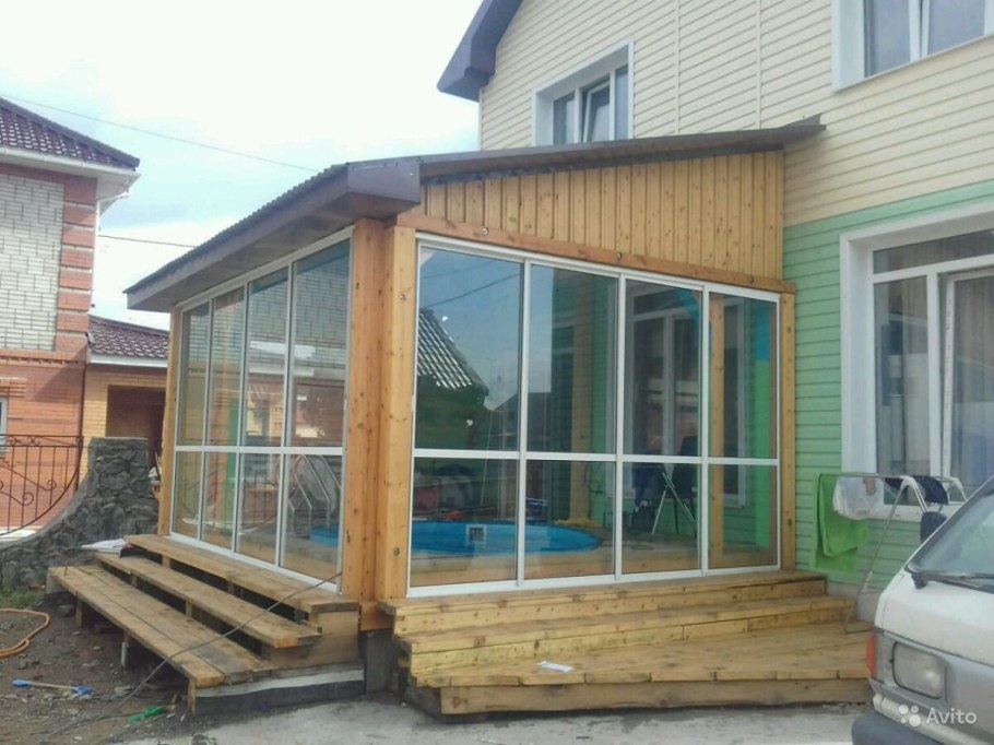 Терраса с панорамными окнами