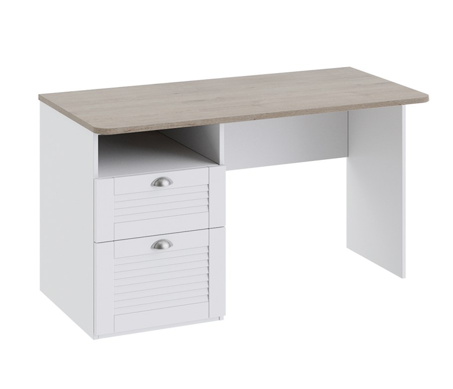 Ривьера ТД-241.15.02 стол с ящиками дуб Бонифацио/белый