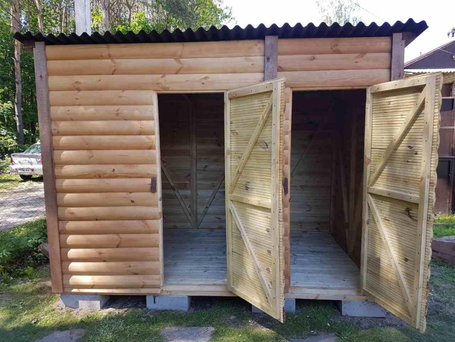 Хозблок с дровником 5х2 односкатный