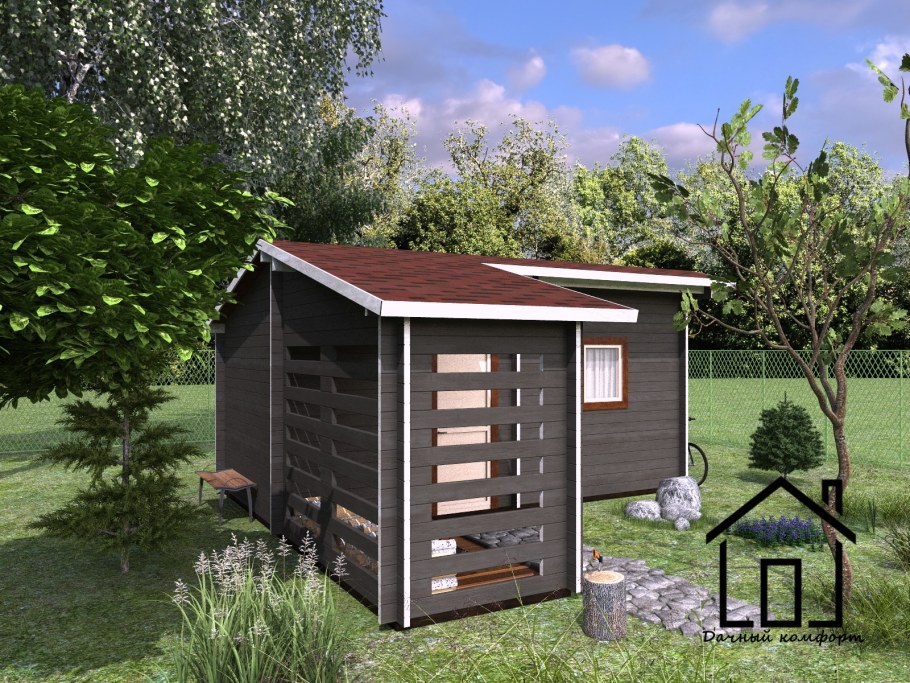 Туалет с хозблоком