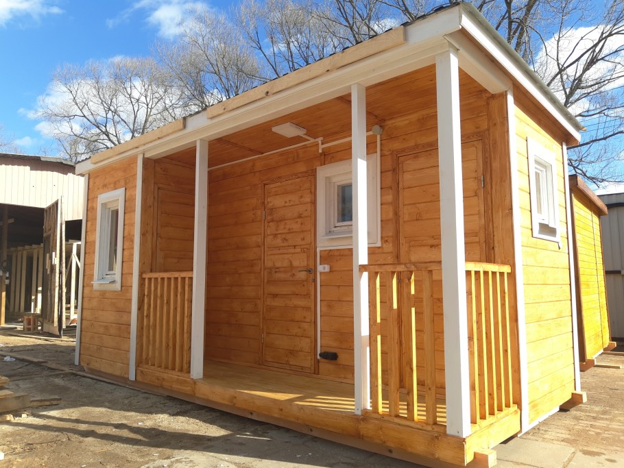 Хозблок с дровником 5х2 односкатный