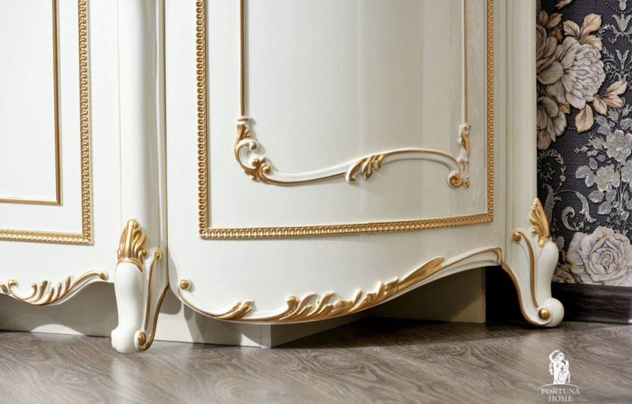 Шкаф 3-дверный (без зеркал) для платья и белья Джоконда крем