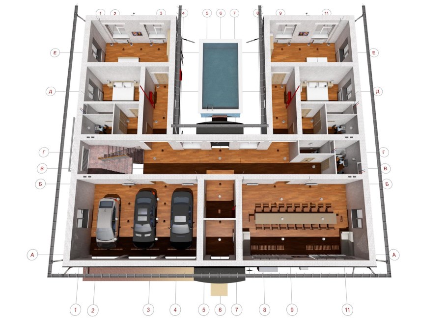 Гостиничный домик планировка