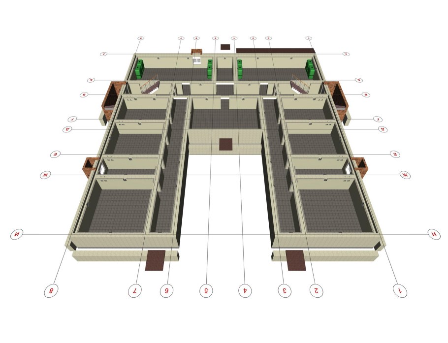 Здание п образной формы