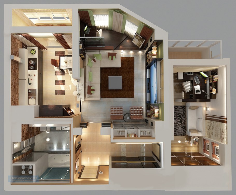 Освещение в интерьере гостиной