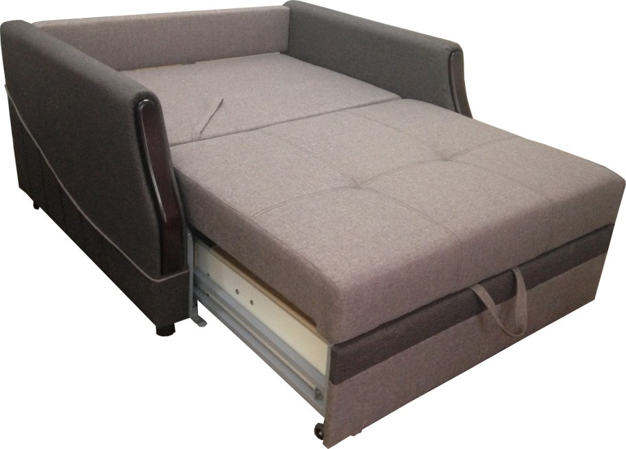 Диван прямой Мустанг с двумя пуфами