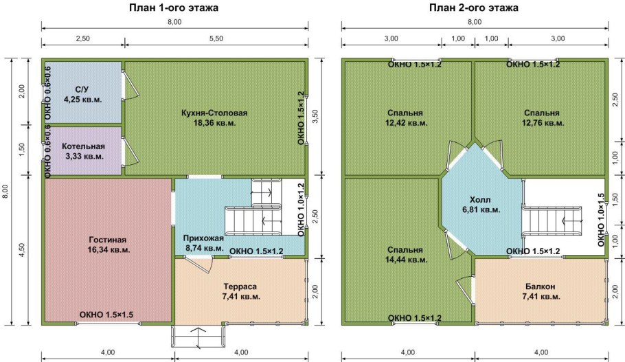 Мансарда планировка 8х9