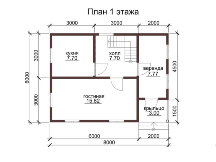Проект дома 6 на 8 двухэтажный