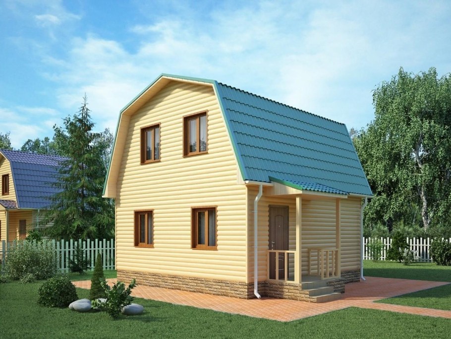 Деревянный дом 6х6 двухэтажный