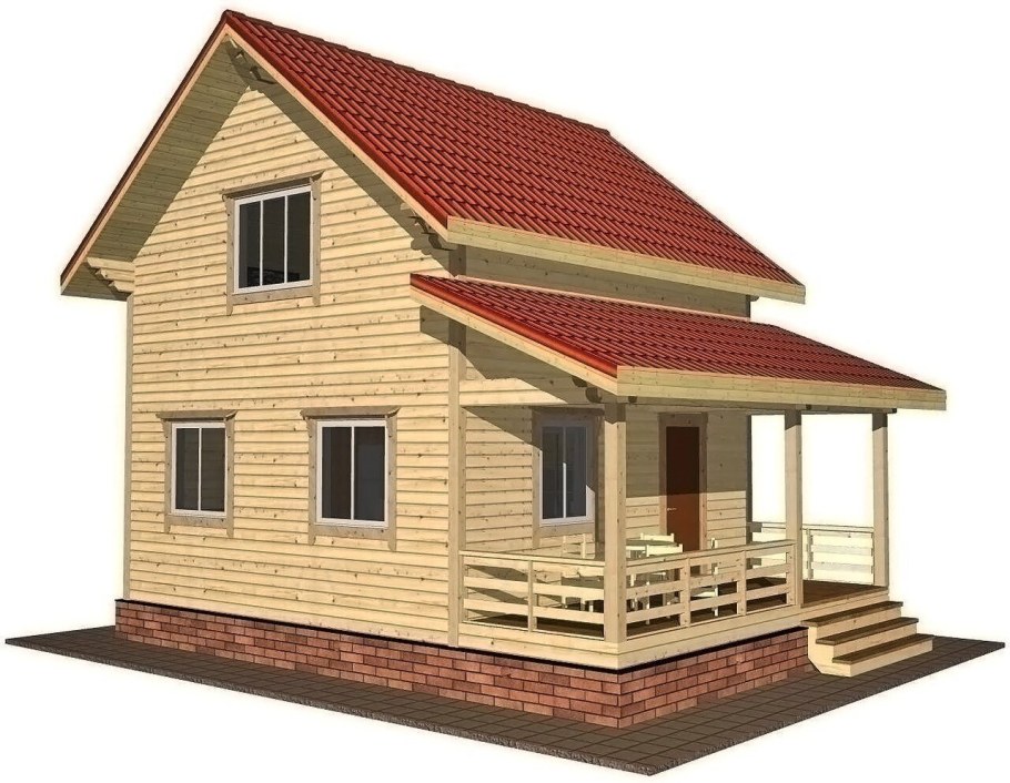 Проекты домов из бруса 6х8 двухэтажный