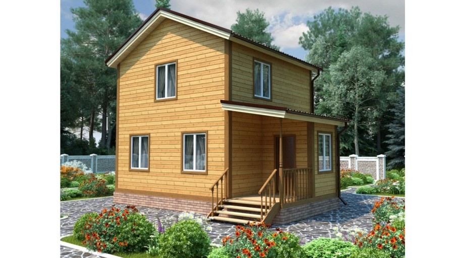 Двухэтажный дачный домик