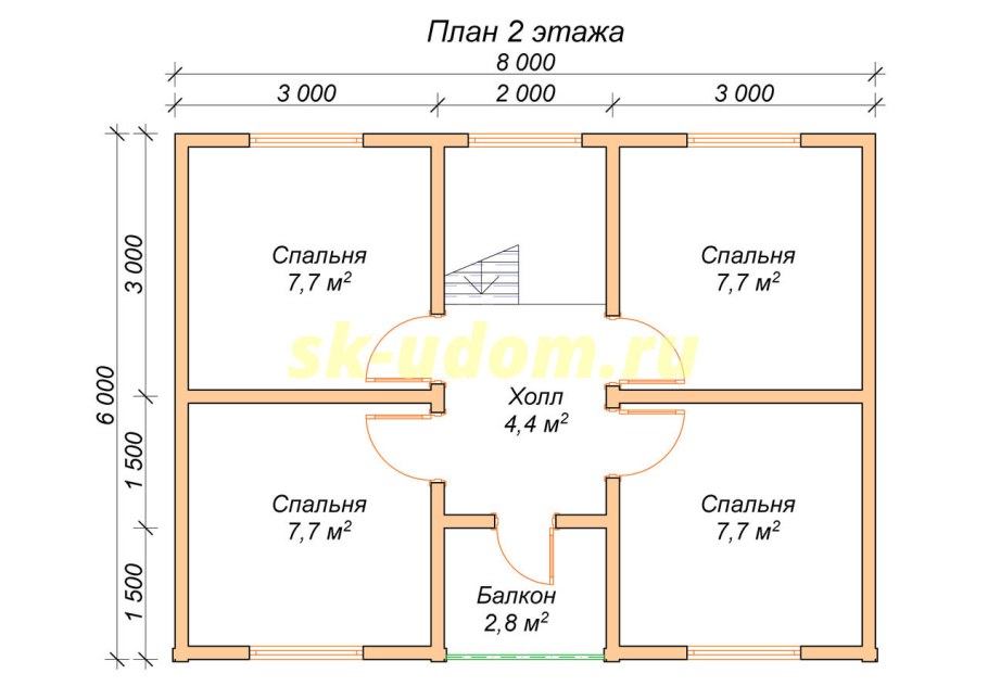 Планировка дачного домика 6х8