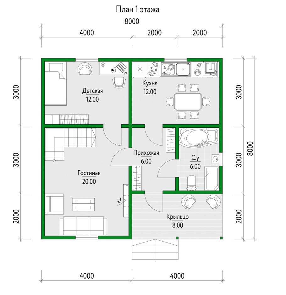 Дом 8х10 двухэтажный планировка