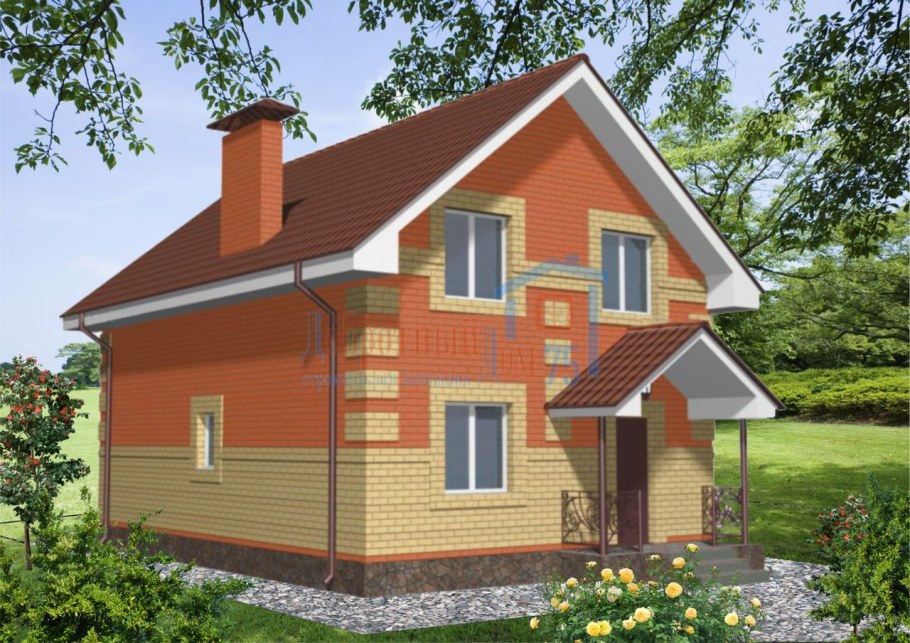 Кирпичный дом 6 на 8