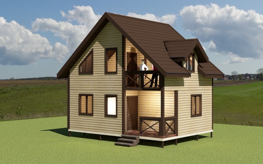 Брусовой дом 6х8 проекты