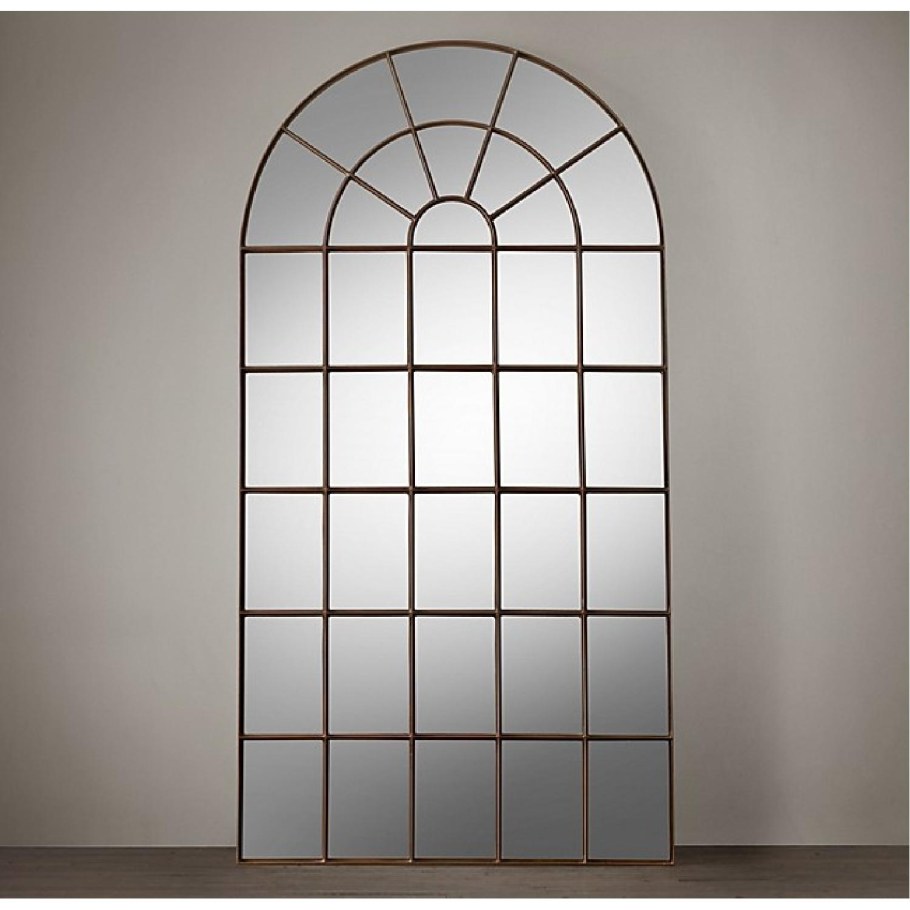Зеркало arched Windowpane Palladian Mirror