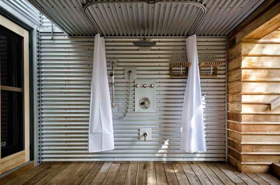 Душевая на даче отделка